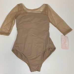 Natalie Dancewear Petite 3/4 Sleeve Bodysuit Leotard